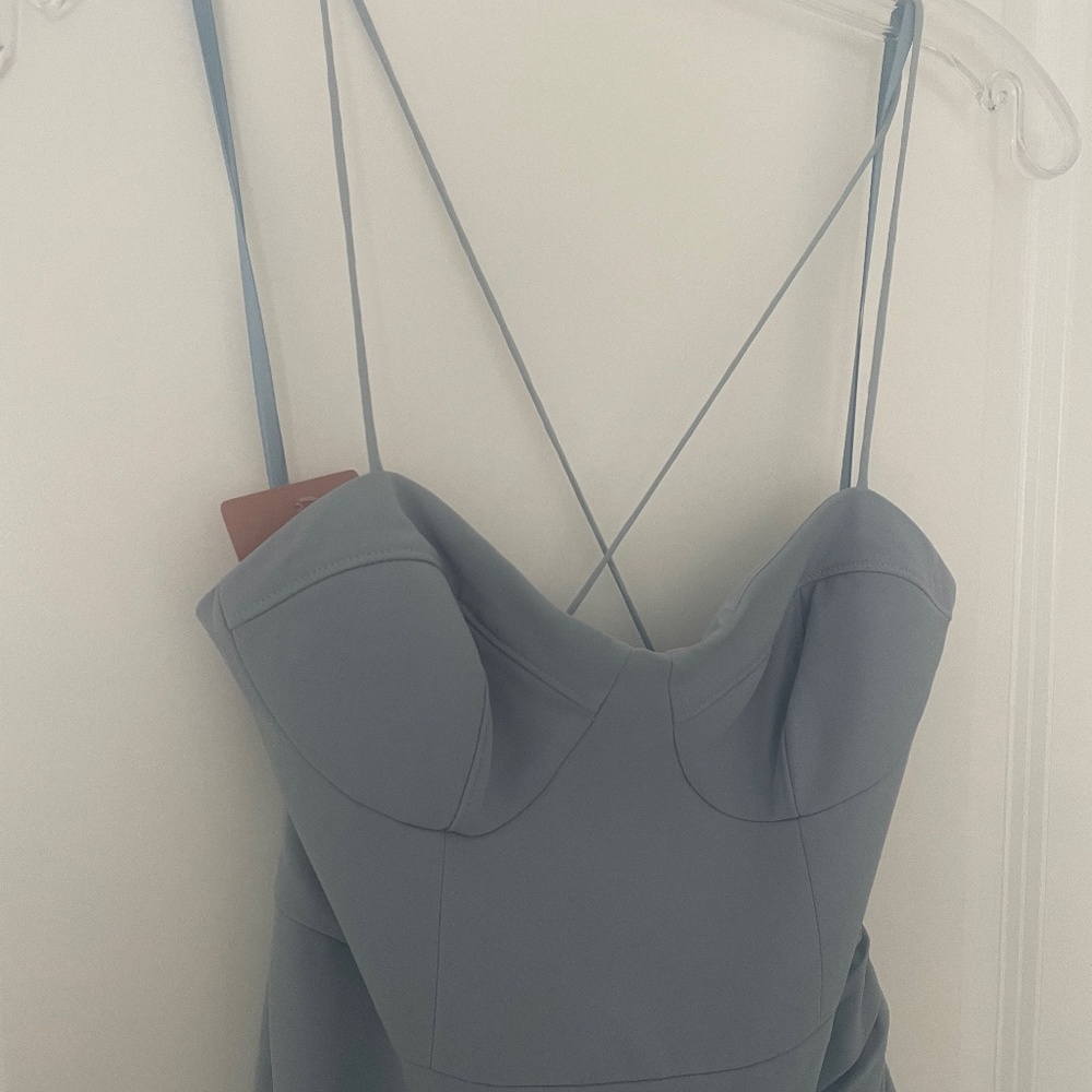 BHLDN EMANUELLE GEORGETTE DRESS Storm Cloud